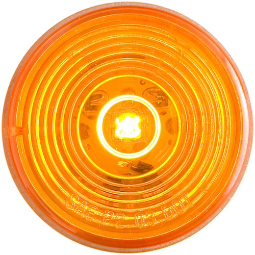 Yellow marker/clearance light, grommet mount 2" 12V