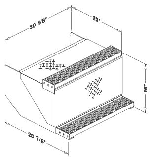 Battery Box Fits Peterbilt 379 Style, Diamond Plate With Steps