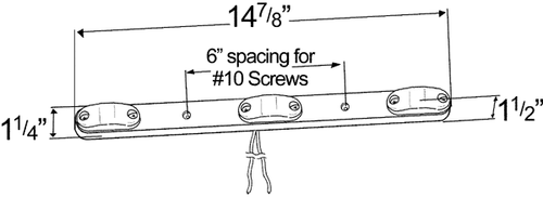 Red 2½" Oval LED Light Bars 14.9"
