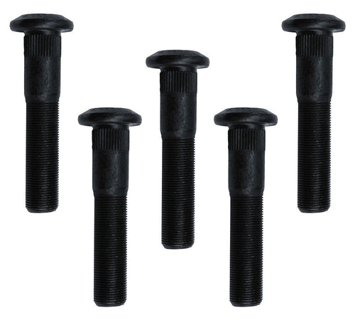 (Quantity of 5) Metric Stud M22x1.5 Serrated Stud - 25.65 mm Knurl, 122.22 mm Overall Length: 4.78125 Inch