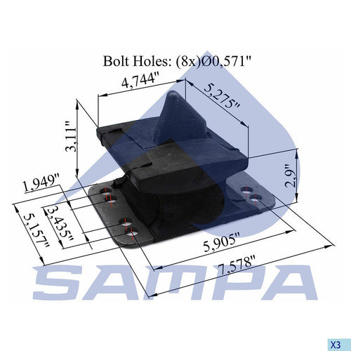 Spring Cushion Fits Freightliner M2
