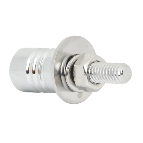 Chrome Aluminum License Plate Bolt With Clear Jewel