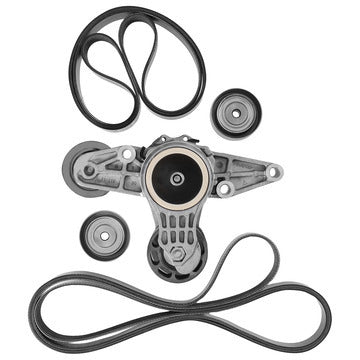 Dayco Heavy-Duty Serpentine Belt Kit Fits Freightliner, Western Star 2010-2019 114SD, 122SD, 4700SF, 4800SB, 4900FA, 4900SA, 5700XE, Cascadia, Coronado, M2 112 , Detroit Diesel DD13 Liter 12.8