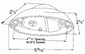 Grote Small Aerodynamic Combination Marker Side Turn Light White Base