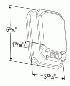 Red Rectangular Stop Tail Turn Light