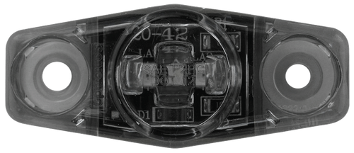 DISCONTINUED - Smoke lens 3-LED red marker/clearance light, hard wired (black=power, white=ground), .180 female barrels (see MCL14DSR1PG)