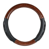 Dark wood Heavy Duty 18" Steering Wheel Covers in Deluxe Plus Series