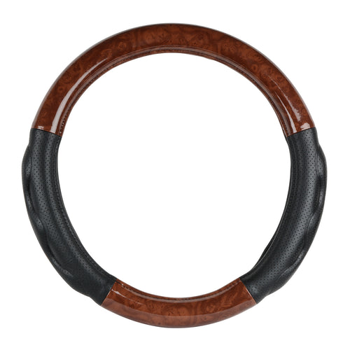 Dark wood Heavy Duty 18" Steering Wheel Covers in Deluxe Plus Series