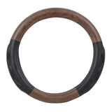 Heavy Duty 18" Steering Wheel Cover in Deluxe Plus Matte Natural Dark Wood