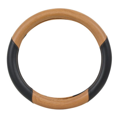 Heavy Duty 18" Steering Wheel Cover in Deluxe Matte Natural Light Wood
