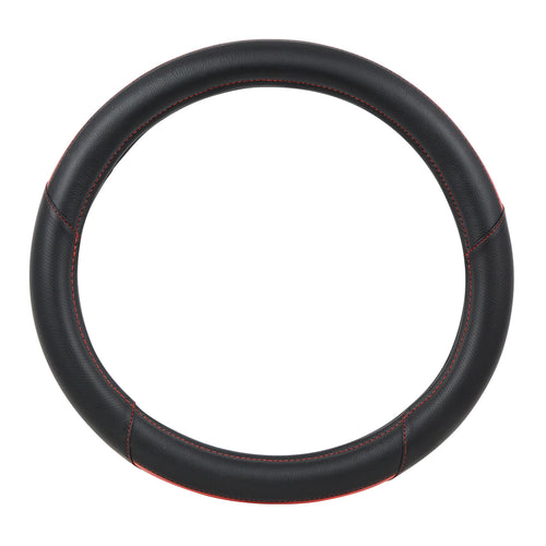 Red Heavy Duty 18" Steering Wheel Cover in Deluxe Center Color Stripe