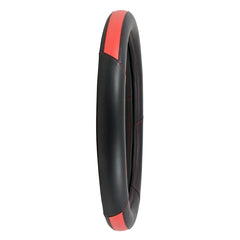 Red Heavy Duty 18" Steering Wheel Cover in Deluxe Center Color Stripe