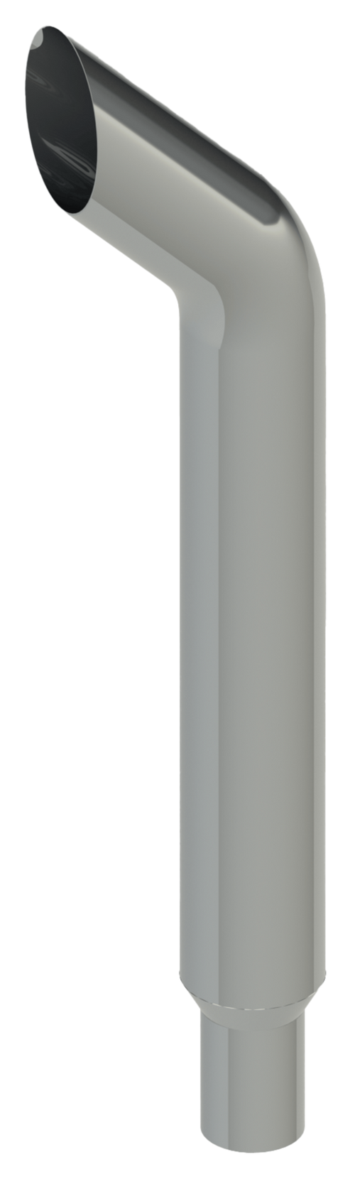 Lincoln Chrome BullHorn Cut 6” OD X 60” L Reduced To 5” Top Stack