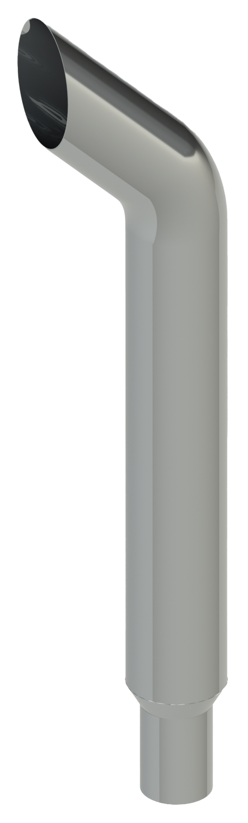 Lincoln Chrome Bullhorn Cut 7” O.D X 48” L Top Stack Reduced to 5"