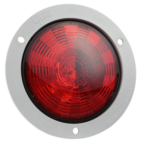 Red Gray Flange, Male Pin SuperNova® 4" NexGen™ LED Stop Tail Turn Lights