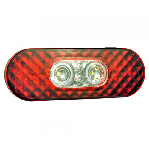 Grote 6" Oval LED Stop Tail Turn Lights with Integrated Back-up