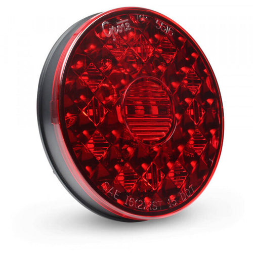 Grote Red 4" Round LED Stop Tail Turn Lights 4-Pin Hard Shell Termination, STT only