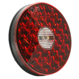 Grote 4" Round LED Stop Tail Turn Lights with Integrated Backup 4-Pin Hard Shell Termination