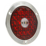 Grote 4" Round LED Stop Tail Turn Lights Integrated 4-Pin w/ Stainless Steel, Hard Shell Termination, 12V
