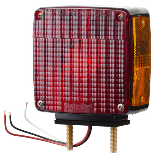 Grote Right Side Two-Stud Light W/ Pigtail Amber/Red