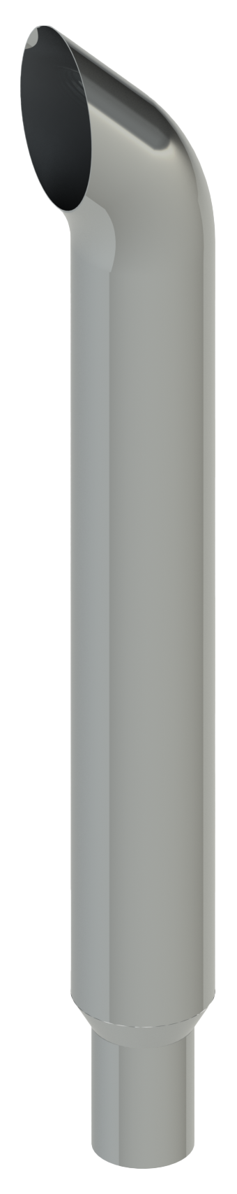 Lincoln Chrome West Coast Curve Cut Stack 6” OD X 36” Reduced To 5”