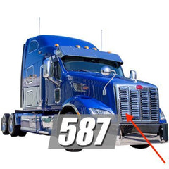 Grill Fits Peterbilt 587 W/16 Louvers S.S. (Grill Only NO Surround)