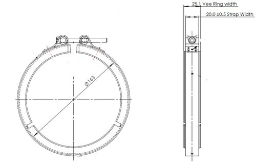 11” Radius chrome base for a 2030 bus arm