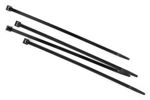 Tramec Cable Tie, UV Black, 8", 50 lbs Tensile, Pack of 25
