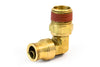 Brass Push-in 90°Male Swivel Elbow Tube 1/4” Pipe 3/8”