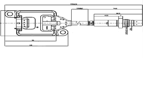 Dinex Nox Sensor Fits Cummins engines ISX 11.9 & 15 liter & ISB 6.7 liter