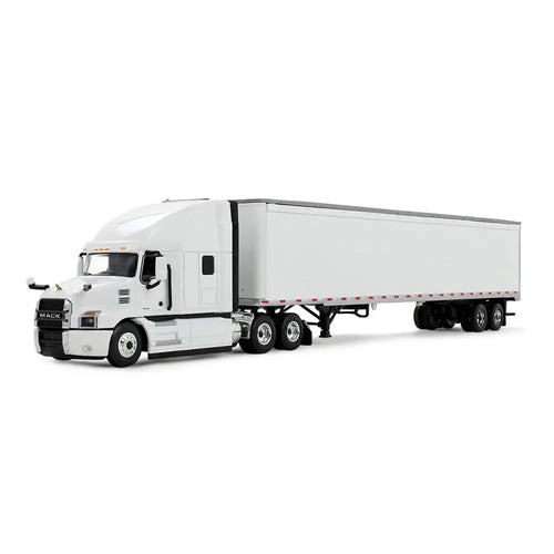 1/64 Scale White/White Mack Anthem & 53' Trailer