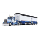 1/64 Scale Wisteria/White Kenworth W900L Day Cab & East Manufacturing Michigan Series 31' and 20' End Dump Trailers