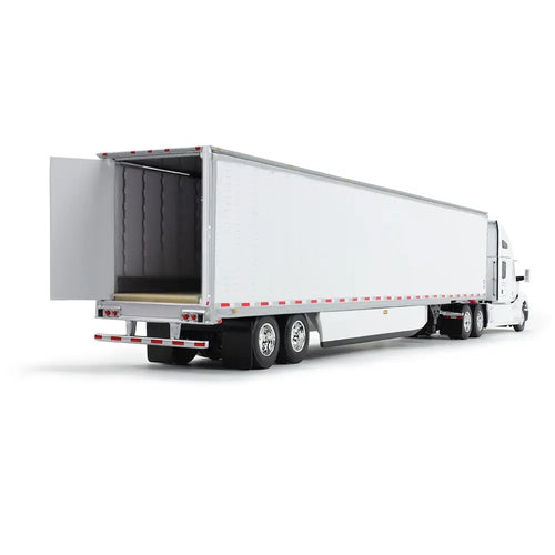 1/64 Scale White/White Kenworth T680 and 53' Utility Trailer with Skirts