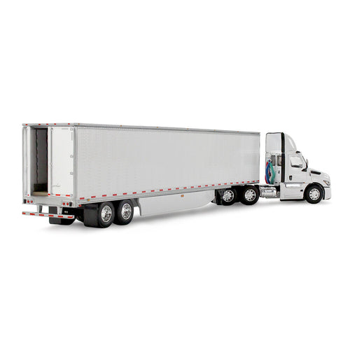 1/64 Scale White/White Freightliner Fifth Generation Cascadia Day Cab & 53' Utility Trailer with Skirts