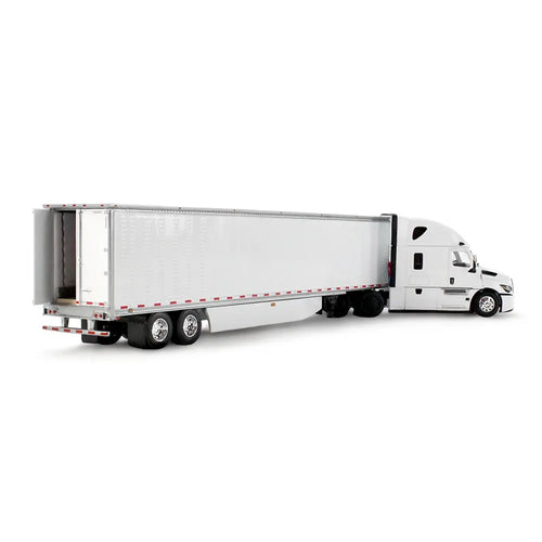 1/64 Scale White/White Freightliner Fifth Generation Cascadia Raised Roof Sleeper & 53' Utility Trailer with Skirts