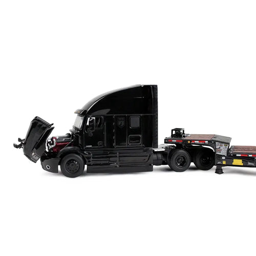 1/64 Scale Mack Anniversary Mack Anthem Sleeper & Landoll 440B-50CA Traveling Axle Trailer with Mack B-61 Day Cab Load