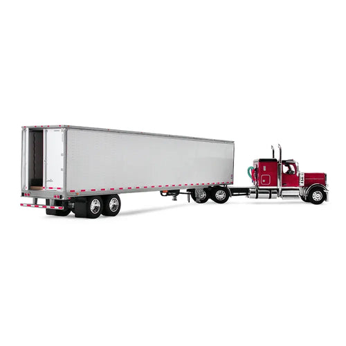 1/64 Scale Legendary Red Peterbilt Model 589 with 58" Flat Top Sleeper & 53' Utility Trailer