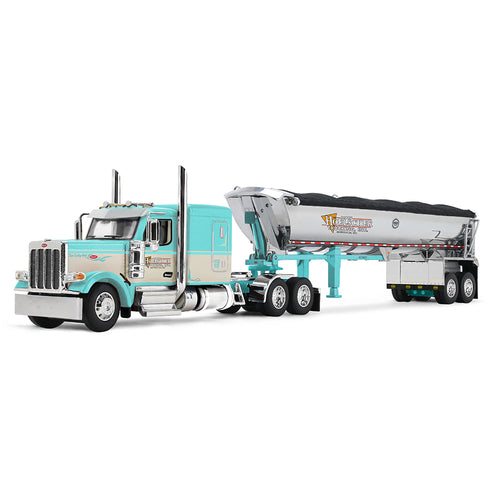 Firts Gear Bobby Hoelscher Trucking Inc. Peterbilt® Model 589 with 72” Flat Top Sleeper & MAC® Half Round End Dump Trailer