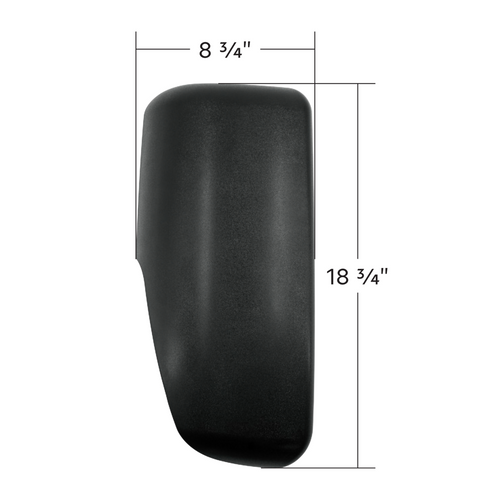 Matte Black Mirror Cover For 2018-2026 Freightliner Cascadia-Passenger