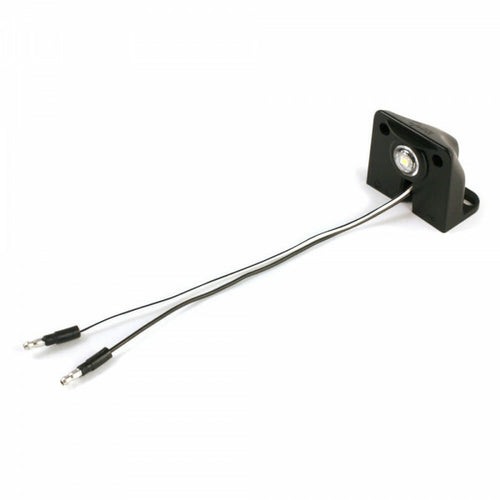 White Vertical Mount MicroNova® Dot LED License Lights 9-32V