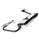 Complete Chrome Mirror Assembly with Color Grey Arm - Fits Columbia/Century/Coronado. Driver side