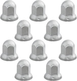 Grand General Standard Chrome Steel Lug Nut Cover with Flange 33mm, Height: 2" set of 10