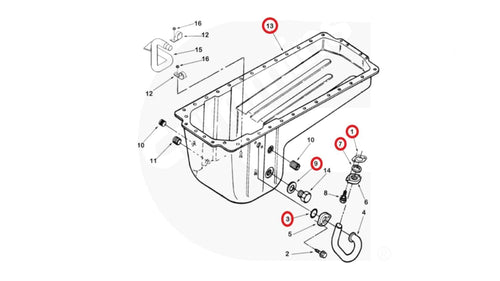 Oil Pan Gasket Installation Kit Cummins 855 Series Application