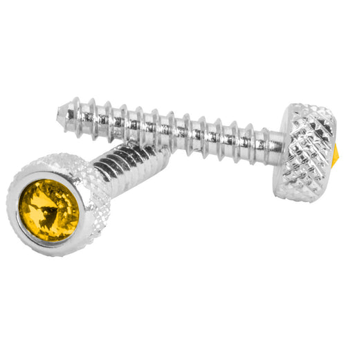Amber Small Dash Screw with Crystal on Top for  1-1/8" (L) x 3/8"