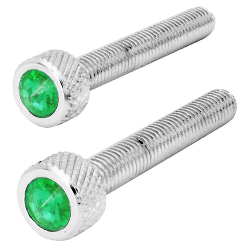 Green Long Dash Screws with Crystal on Top fits Kenworth 2001-2005