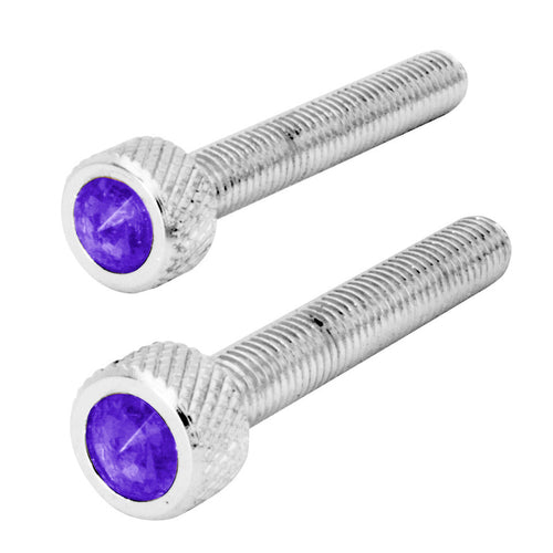 Purple Long Dash Screws with Crystal on Top fits Kenworth 2001-2005