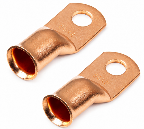 Grote Standard Copper Tube Lugs 6 Gauge, #10 Stud