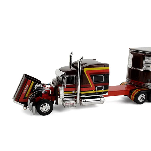1/64 Scale Big Rigs Series II #4: Hurricane Express Peterbilt Model 389 Pride & Class with 70" Mid-Roof Sleeper & 53' Utility Trailer w/Reefer