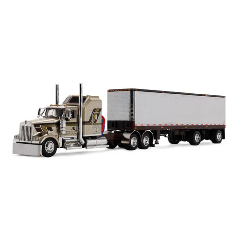 1/64 Scale Red's Favorites - Jason Sanders Kenworth W900L with 60" Aerodyne Sleeper & 40' Vintage Trailer
