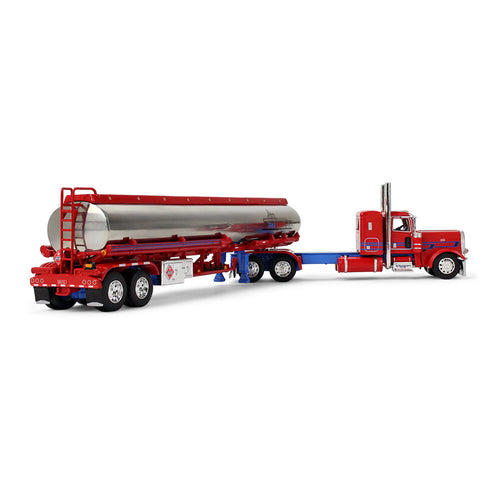 1/64 Scale Big Rigs Series II #3: Sancken Custom Truck by Amcan Peterbilt Model 389 with 36" Flat Top Sleeper & Heil Fuel Tank Trailer